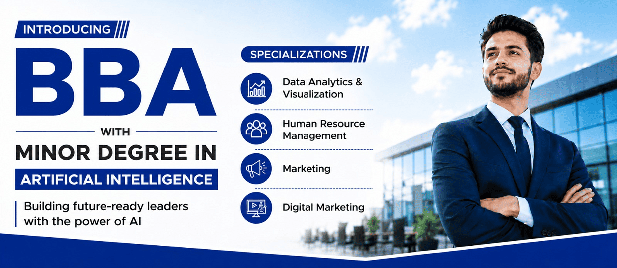 BBA with Minor Degree in Artificial Intelligence: Course Benefits, Specializations & Career Scope At CPU