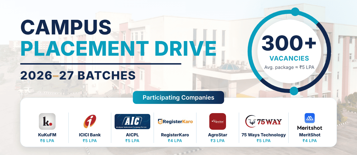 300+ Placement Opportunities at Career Point University