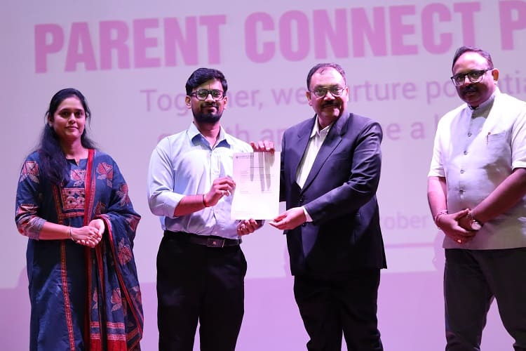 Saplings presented to parents by Deans and Heads of Departments
