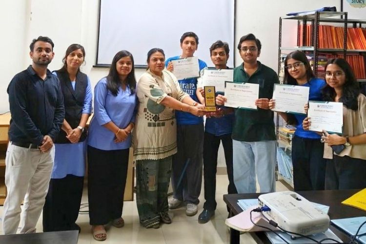 First position winning team of Quiz-O-Pedia 2026 organized by NDLI Club, Career Point University Kota
