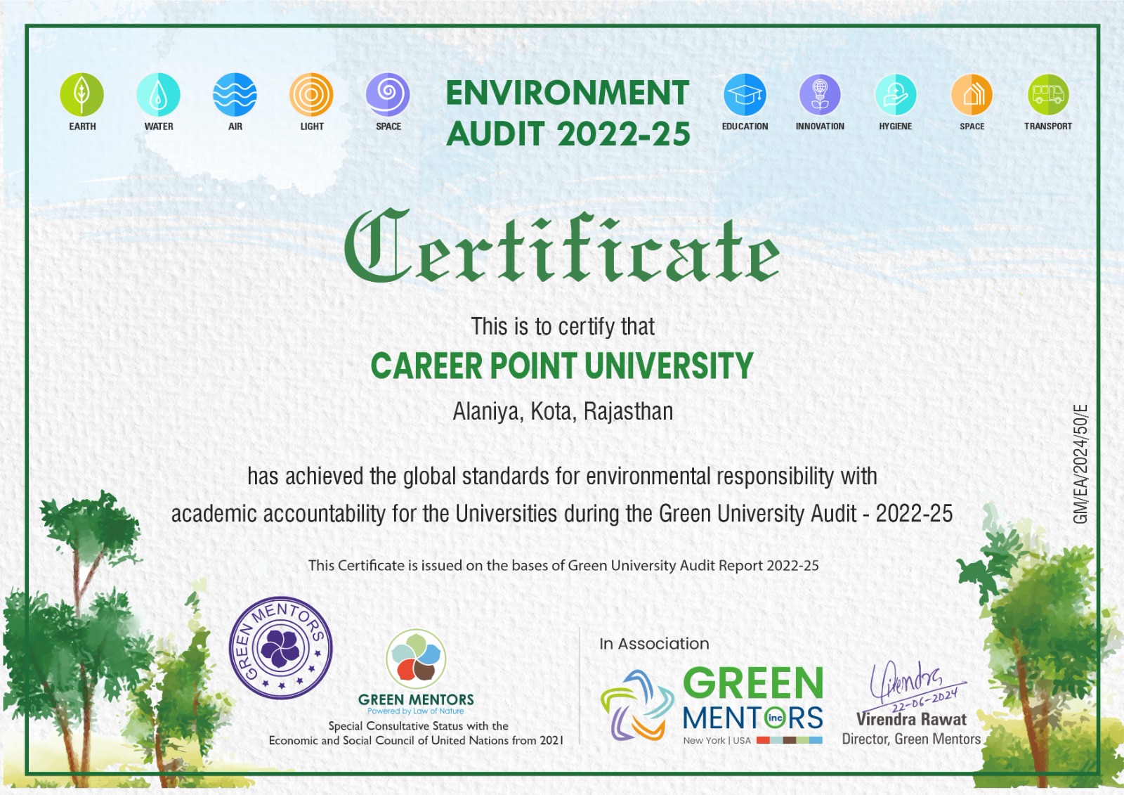 Enviroment Audit Certificate